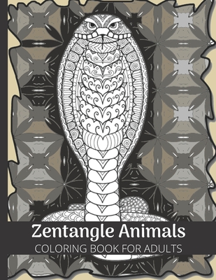 Zentangle Animals: Coloring Book for Adult,40 Intricate Designs of Different Animals with Abstract Bacground - World Press, Colorful