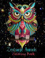 Zentangle animals coloring book: Fun, Easy, and Relaxing Zentangle Animals