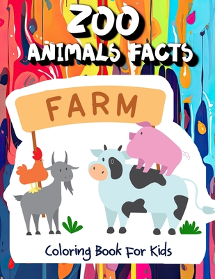zoo animals facts Farm Coloring book for kids: Learn Fun Facts and coloring 54 illustrations of 27 farm animals English and Spanish. - Lart, Vana