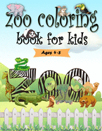 zoo coloring book for kids ages 4-8: Animals coloring book for kids I Size: 8.5x11 inches
