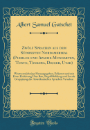 Zwlf Sprachen Aus Dem S?dwesten Nordamerikas (Pueblos-Und Apache-Mundarten, Tonto, Tonkawa, Digger, Utah): Wortverzeichnisse Herausgegeben, Erl?utert Und Mit Einer Einleitung ?ber Bau, Begriffsbildung Und Locale Gruppirung Der Amerikanischen Sprachen